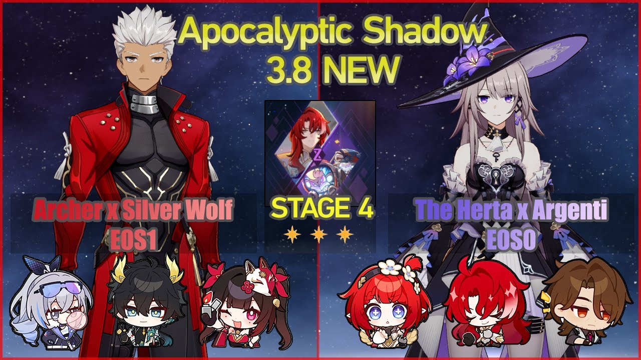 Archer x SW DPS E0S1 & The Herta Carry E0S0 - Apocalyptic Shadow 3.8 Stage 4 | Honkai Star Rail F2P