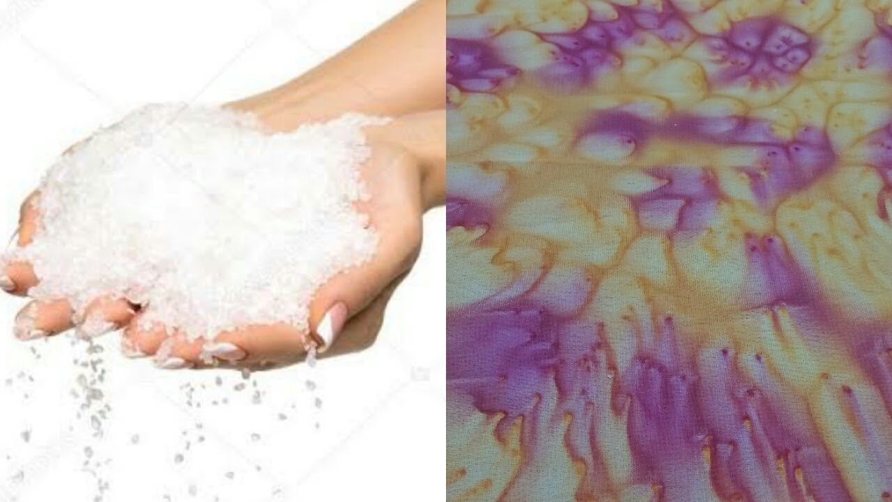 Fabric painting with salt/salt  paint
