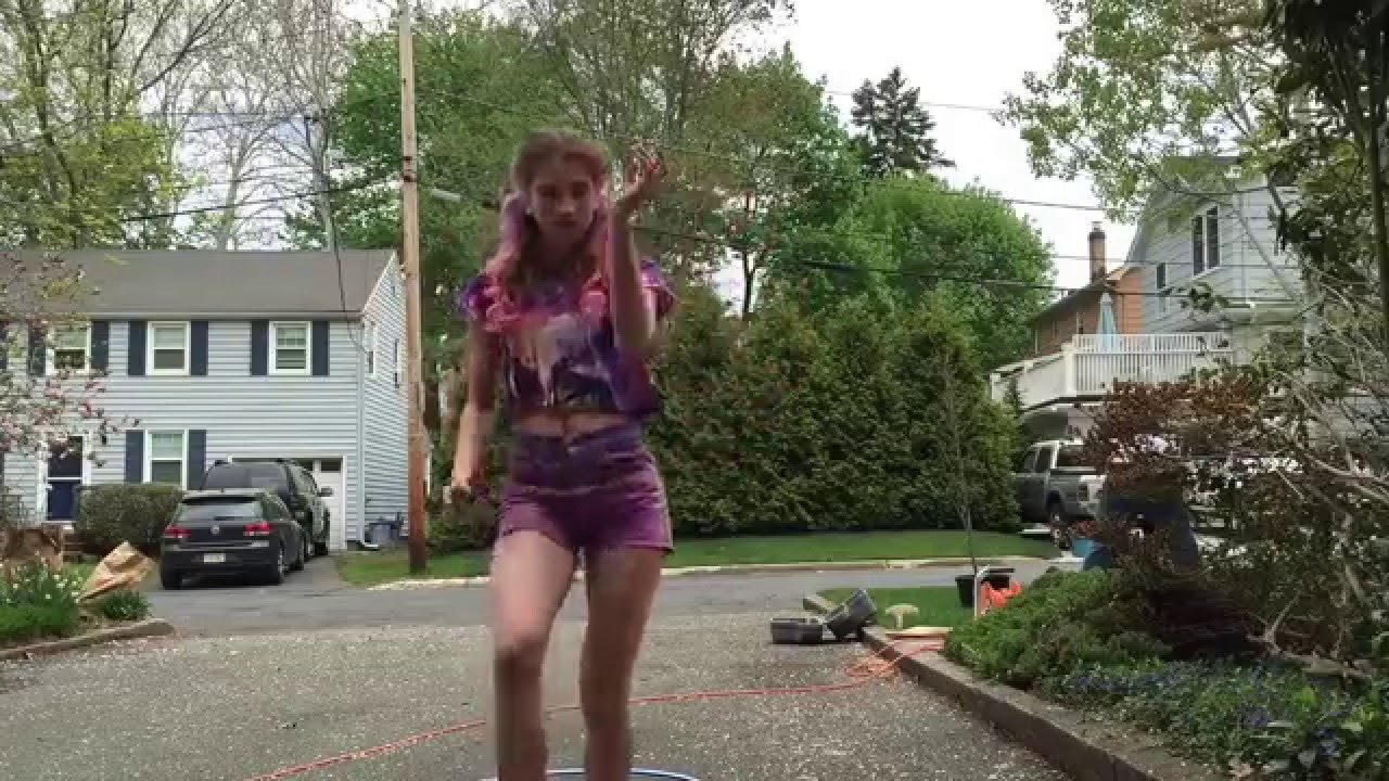 Trap music hula hoop dance