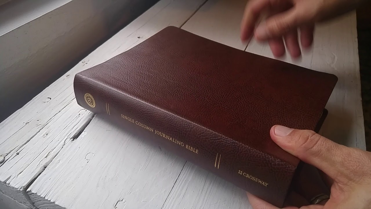 Crossway ESV Large Print Single Column Journaling Bible in Mocha Bonded Leather