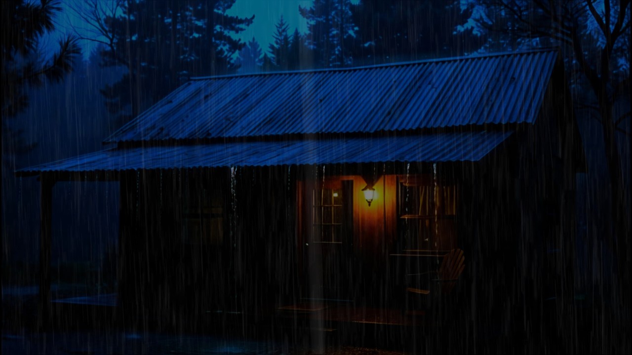 Heavy Rain on Cabin Roof 🌧 | Deep Sleep Rain Sounds All Night (No Ads)