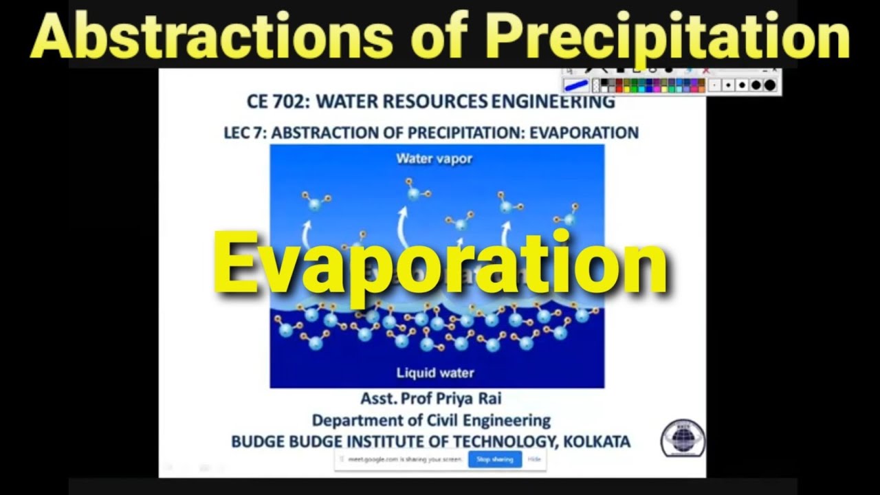 ABSTRACTION OF PRECIPITATION || EVAPORATION || WATER RESOURCE ENGG (LEC 7)