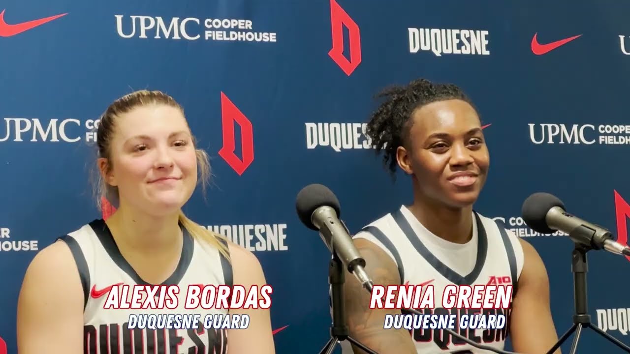 Duquesne vs VCU Player Press Conference: Alexis Bordas and Renia Green (2/21/26)