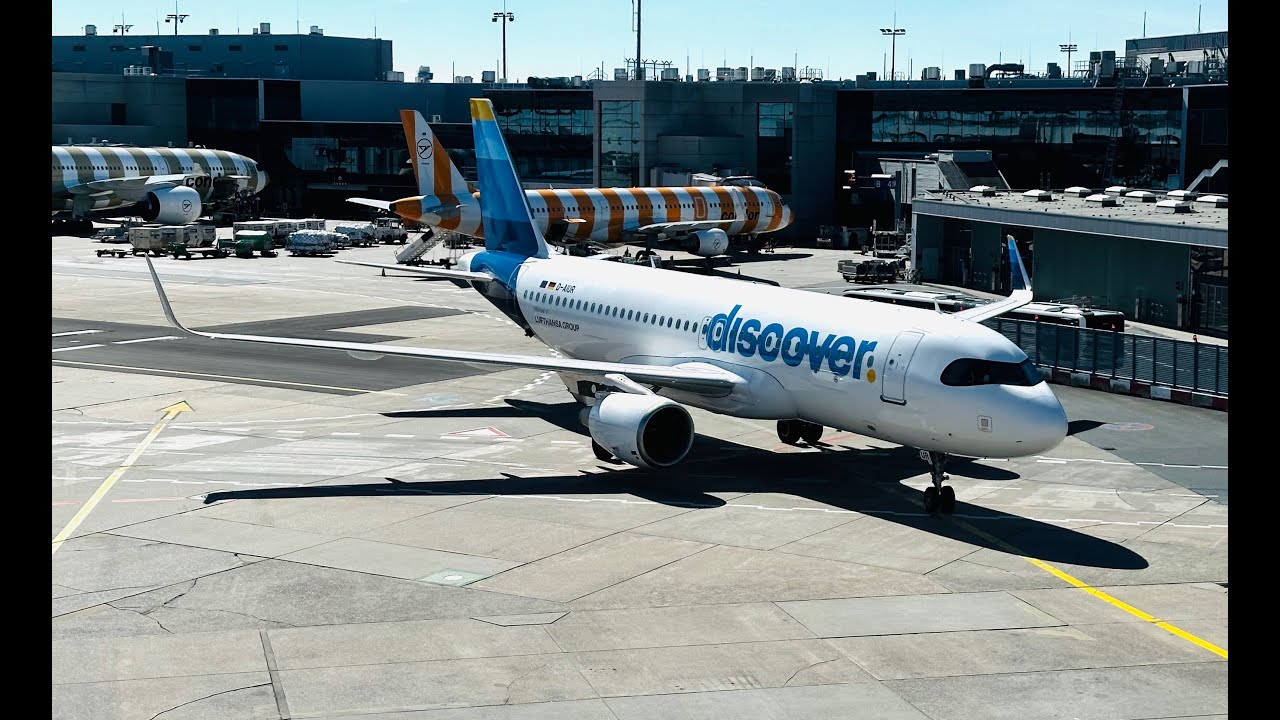 The first aircraft painted in the new livery of Discover Airlines