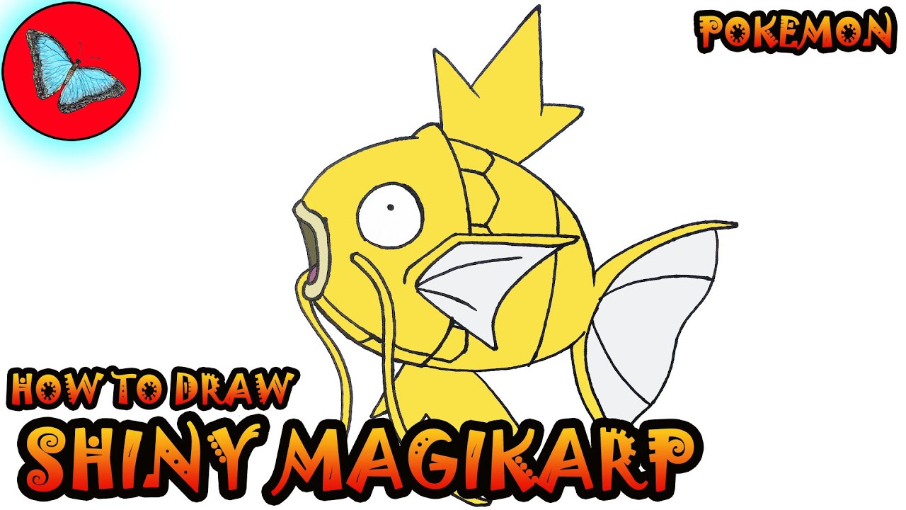 How To Draw Shiny Magikarp From Pokemon | Drawing Animals