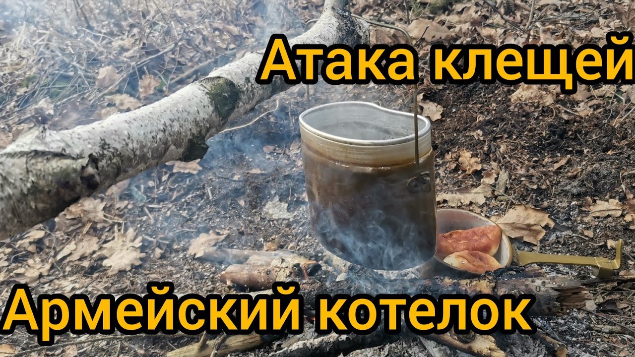 Клещи. Армейский котелок. Природа. Лабаз.