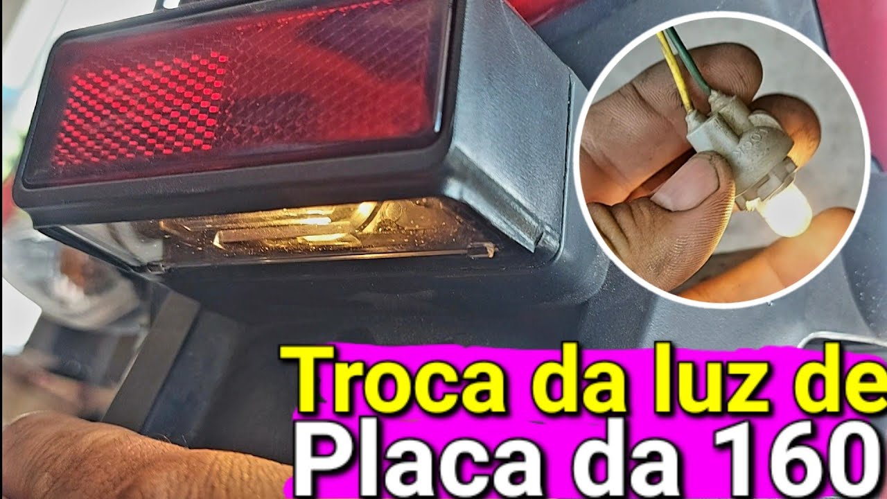 Como trocar luz de placa da Titan160, Titan150, Fan160, Start160