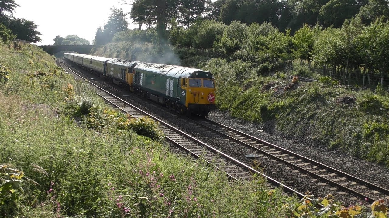 Two Class 50's roaring up The South Devon Banks on The Mazey Day Cornishman - 23/06/2018