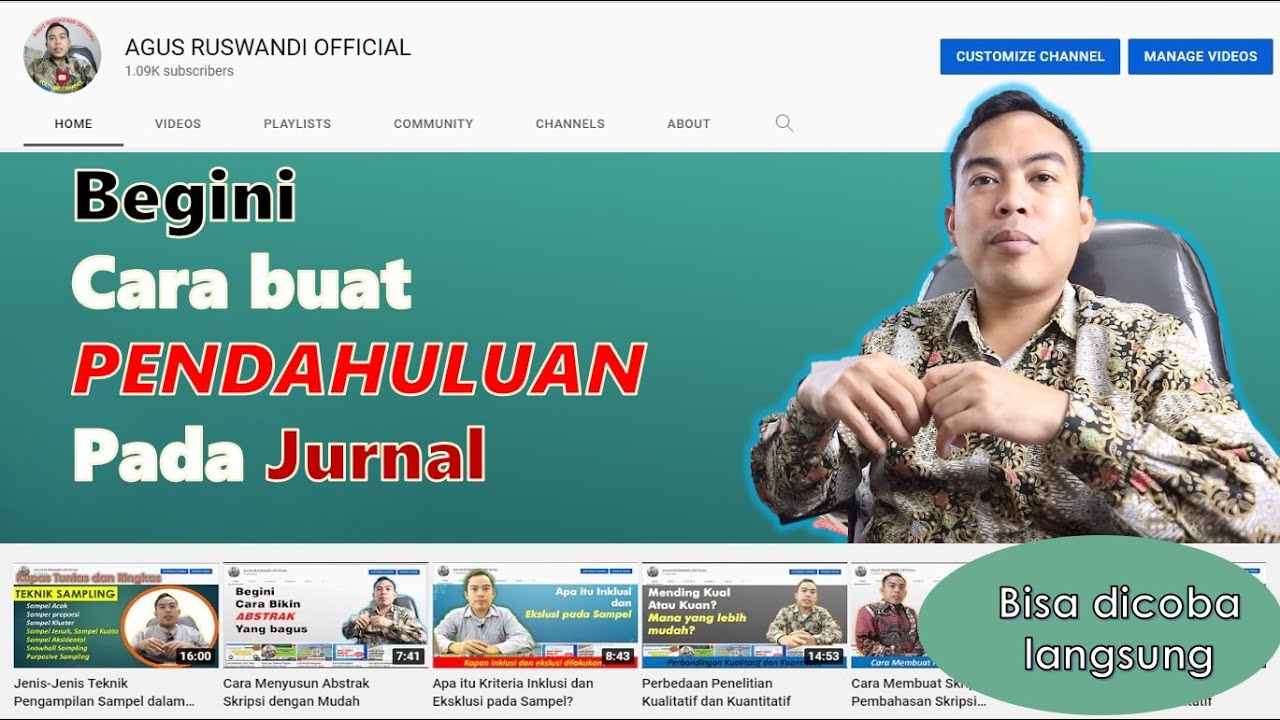 Cara Membuat Pendahuluan pada Jurnal Ilmiah atau Artikel