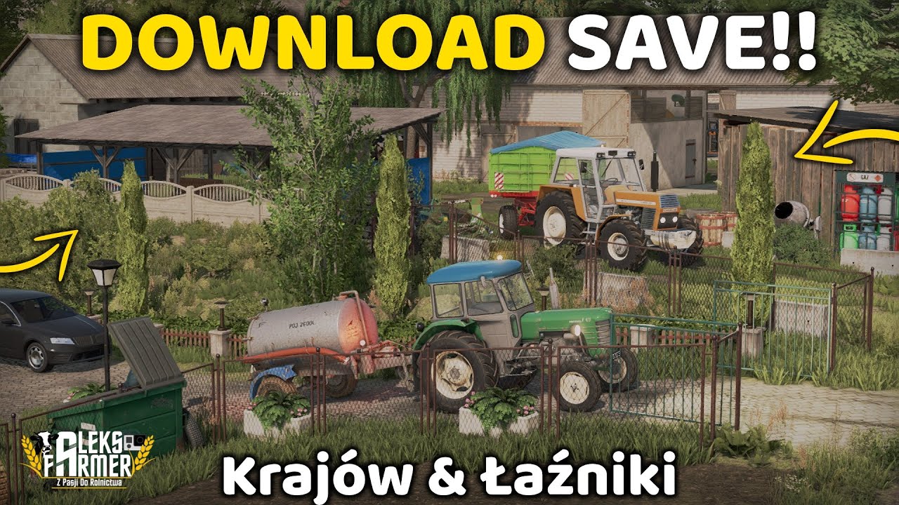 SAVE DOWNLOAD!!🤤OPIS!😍Małe Polskie Gospodarstwo😍Krajów & Łaźniki 🤔MEGA KLIMAT 👨‍🌾 AF 💪FS22