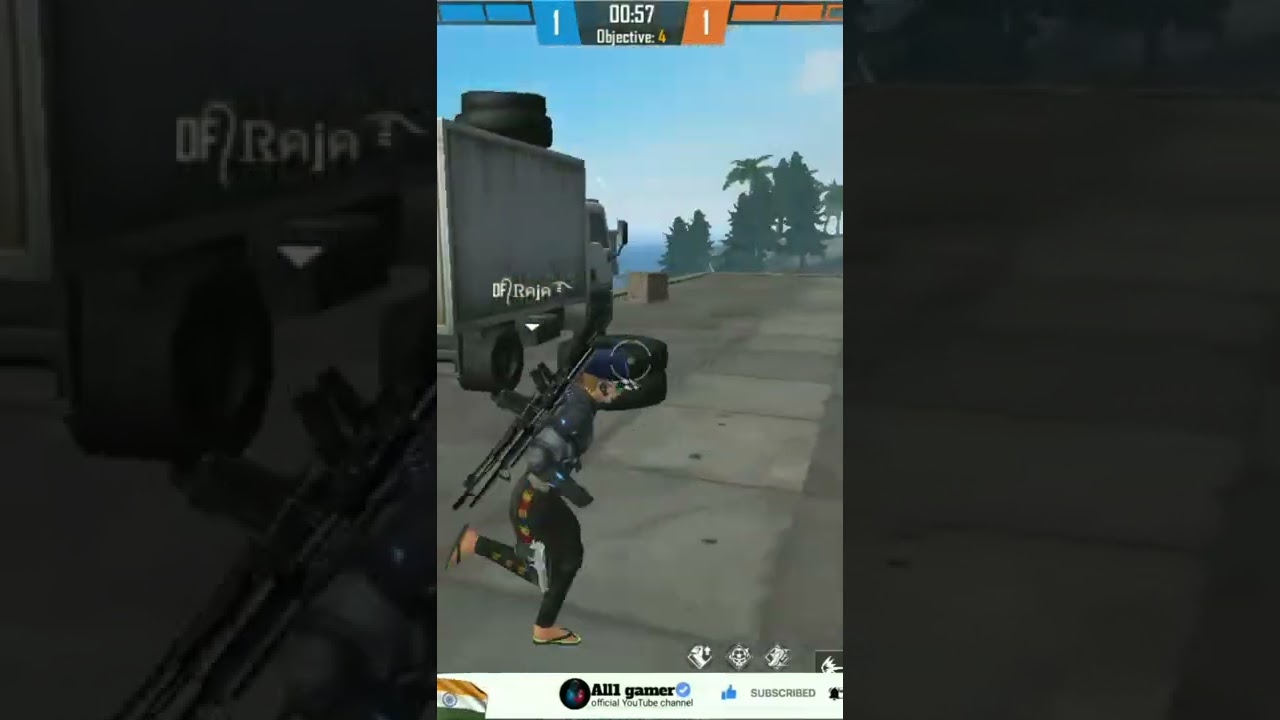 1vs4 in class squad rank  garena free fire All1 Gamer #shorts