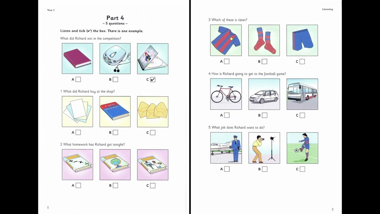 LISTENING • CAMBRIDGE FLYERS 8 TEST 1 | Luyện Nghe FLYERS