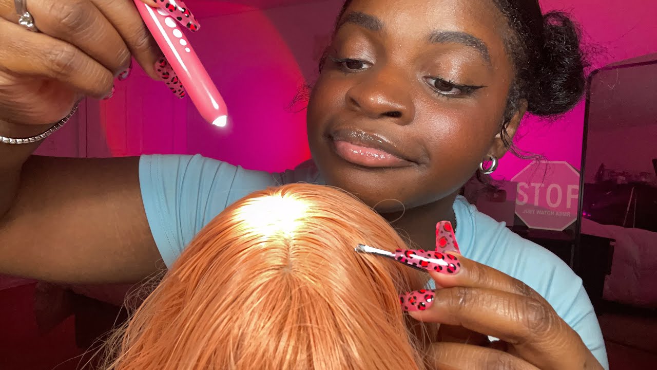 ASMR Rude Girl Checks Your Hair for Lice 🔎 (plucking, combing, mouth sounds)