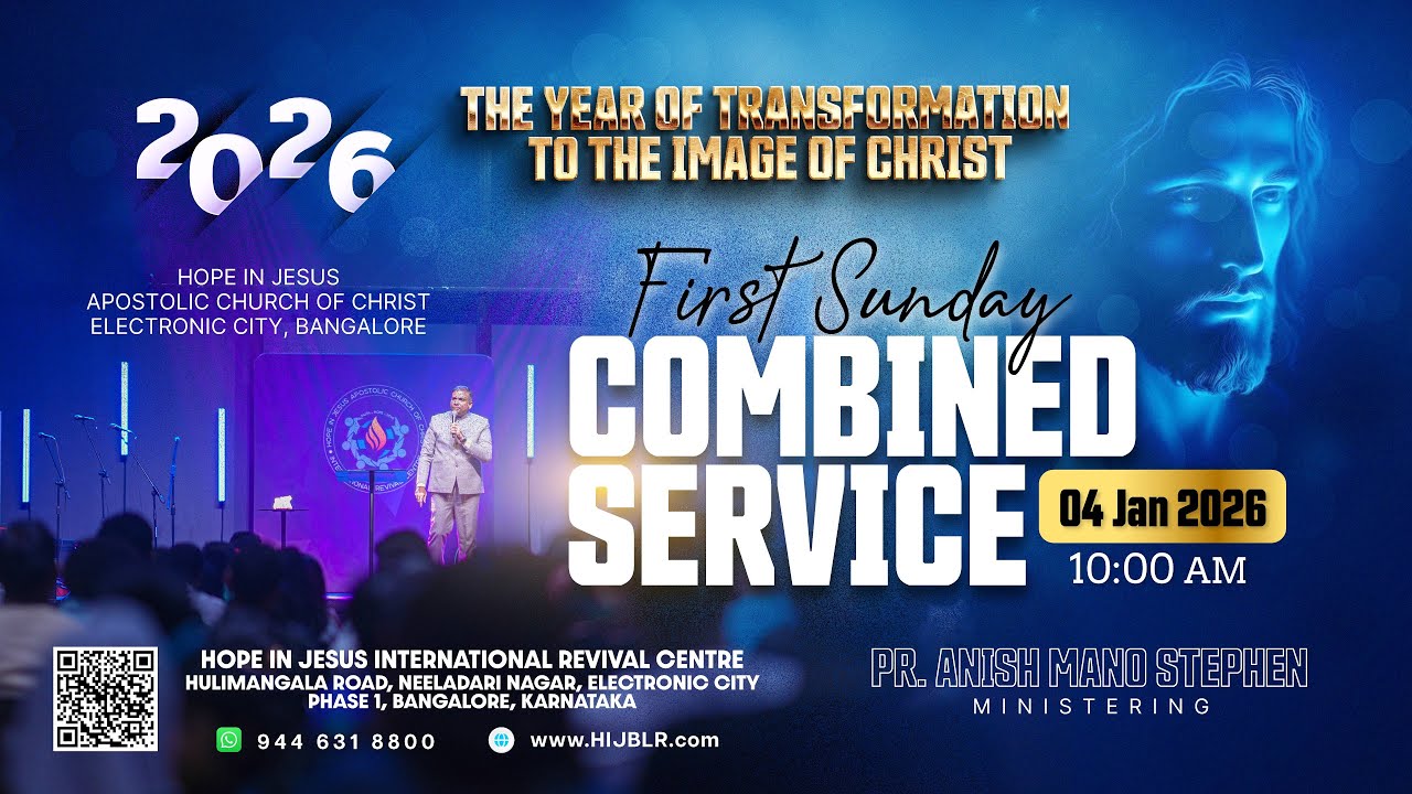🔴LIVE COMBINED SUNDAY SERVICE | First Sunday 2026 | Pr. Anish Mano Stephen | HIJIRC