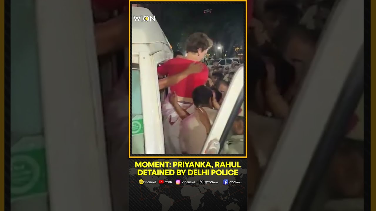 India Bloc's March On S.I.R: Opposition Leaders Priyanka & Rahul Gandhi Detained By Delhi Police