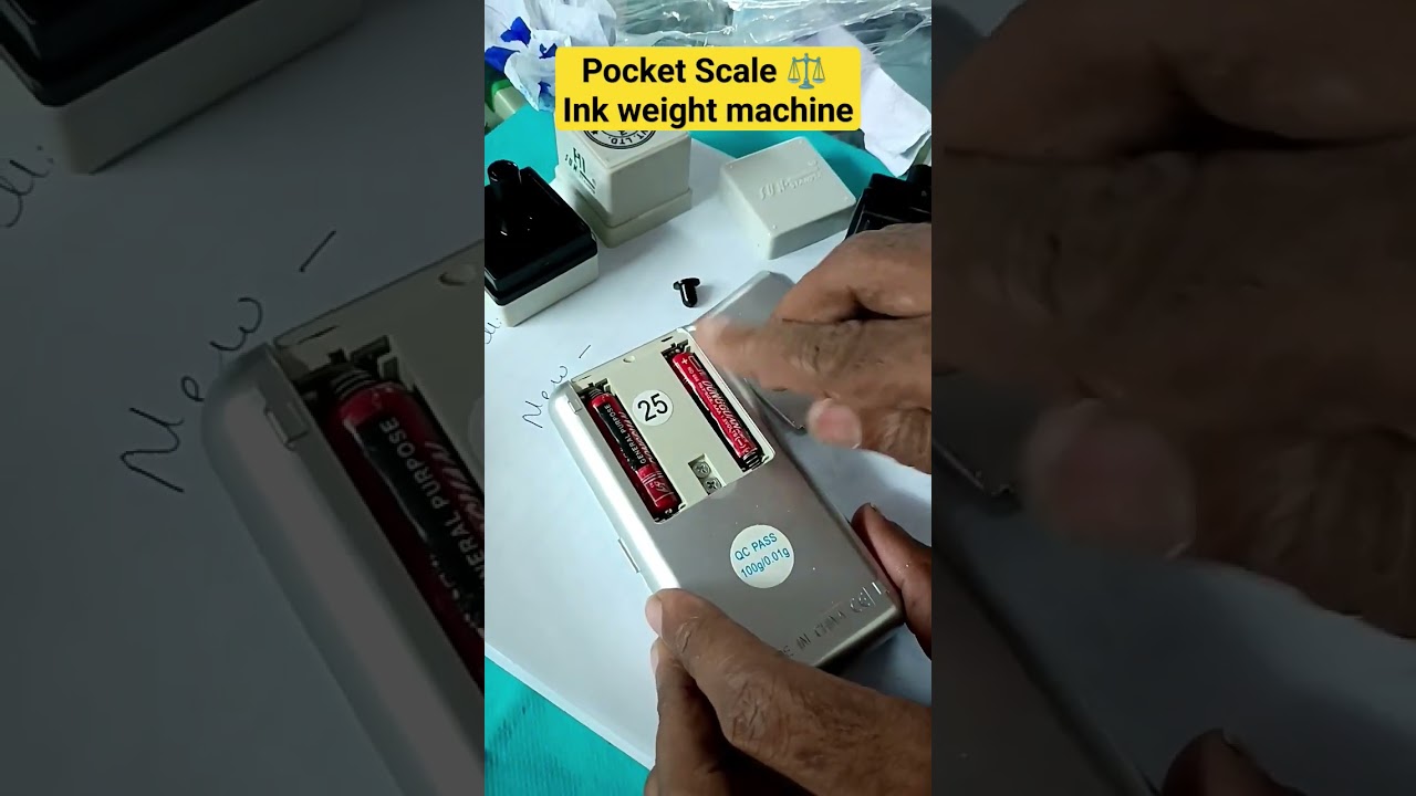how to use pocket scale for Sun Stamper Refill 💧#sun #inkrefill #shorts