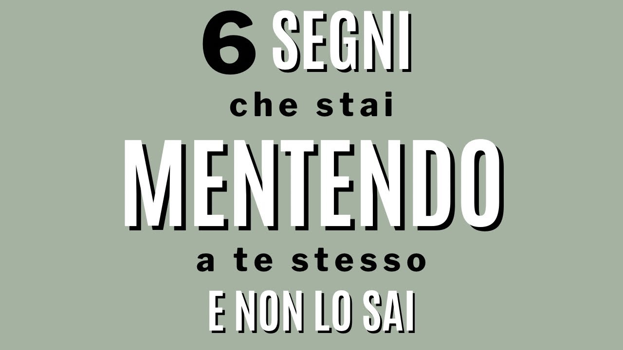7 segni che stai mentendo a te stesso, e non lo sapevi