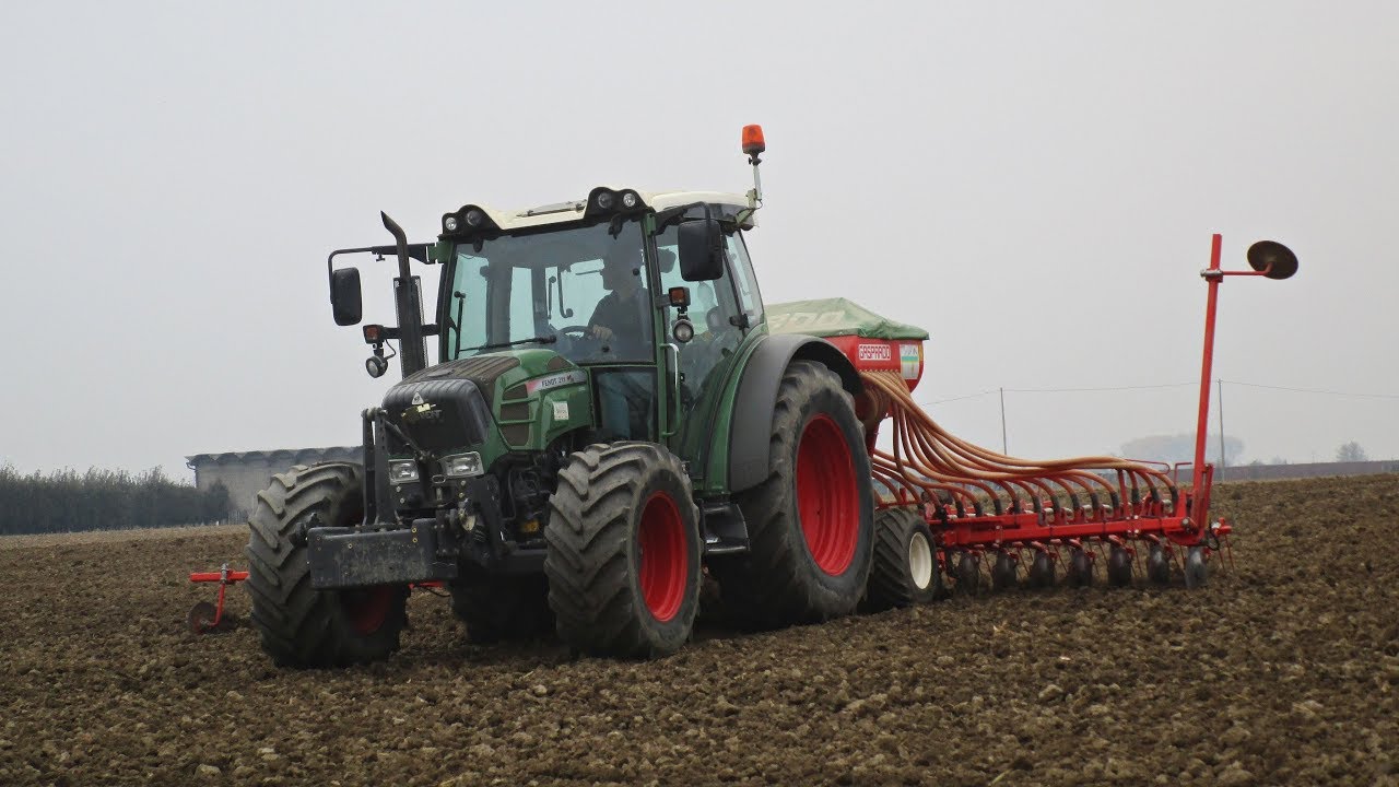 Fendt 211 Vario & Gaspardo Pinta - Semina 2017 - Az. Carbognin