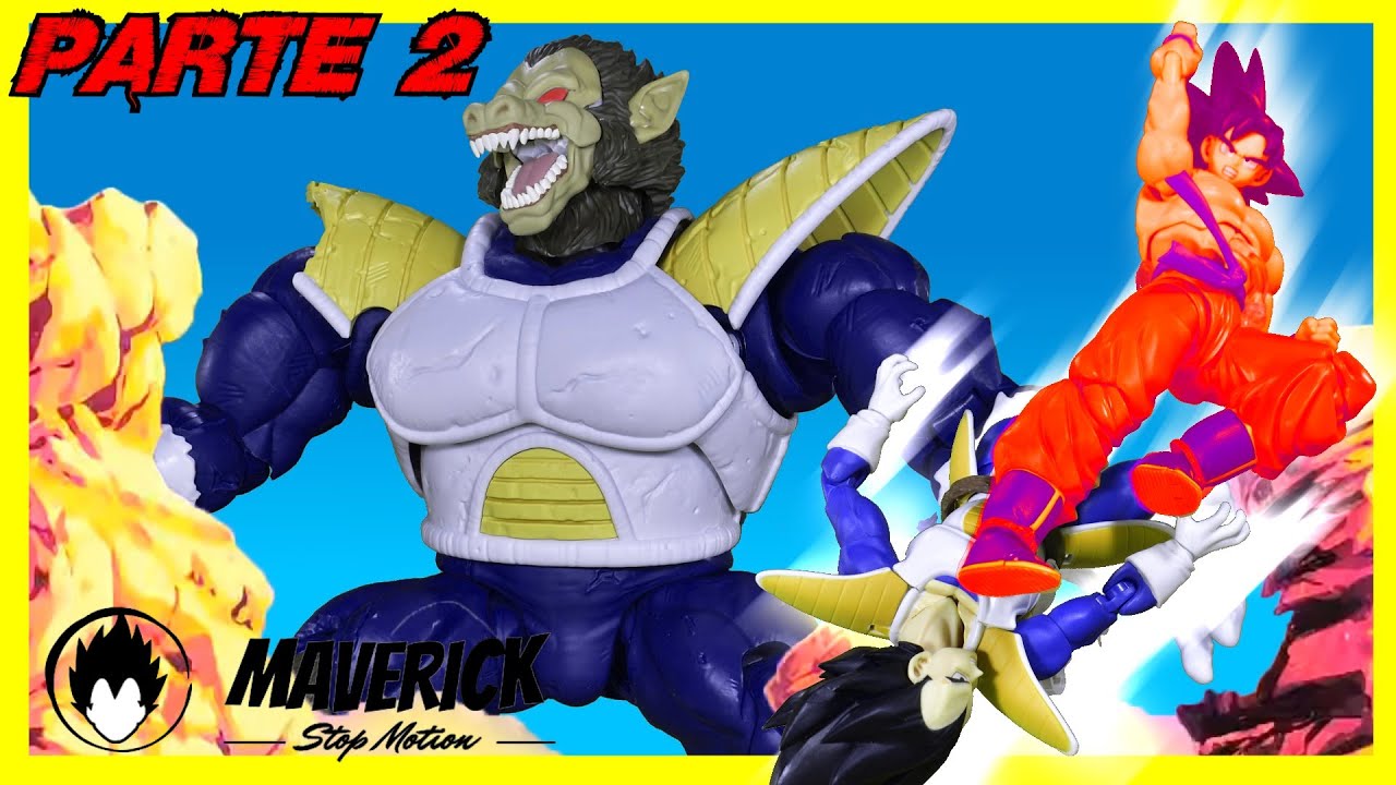 DRAGON BALL STOP MOTION || GOKU VS VEGETA PARTE 2 😱 || STOP MOTION REVIEW || GREAT APE VEGETA SHF ||