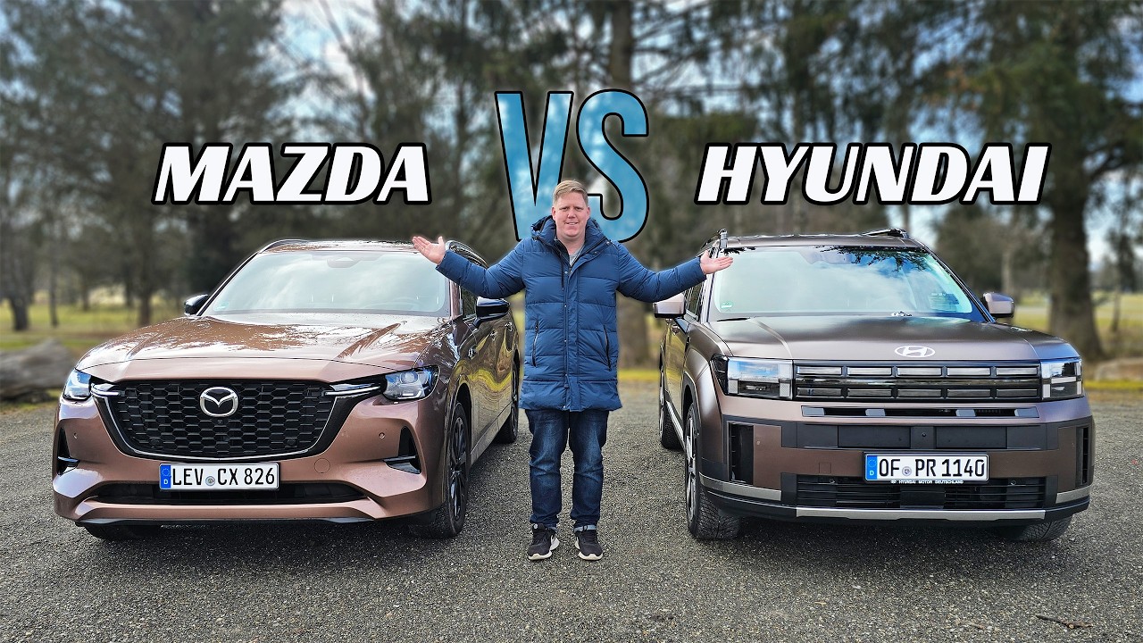 Mazda CX-80 vs Hyundai SantaFe: Wer hat hier die Nase vorn?