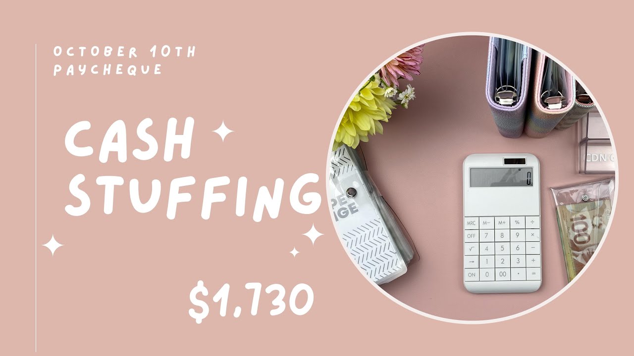 CASH STUFFING | $1,730 | Variable Expenses, Sinking Funds & Savings Challenges | 1st cheque of Oct.