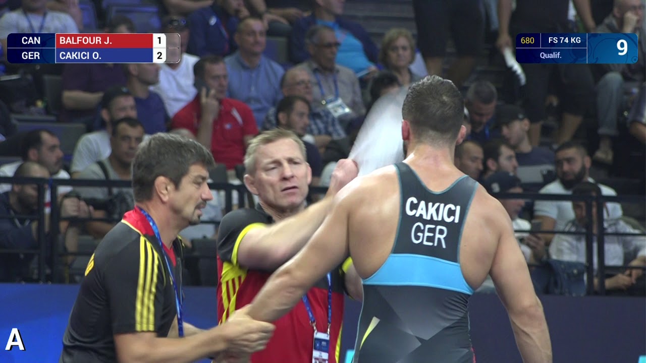 Qual. FS - 74 kg: O. CAKICI (GER) df. J. BALFOUR (CAN) by VPO1, 4-3