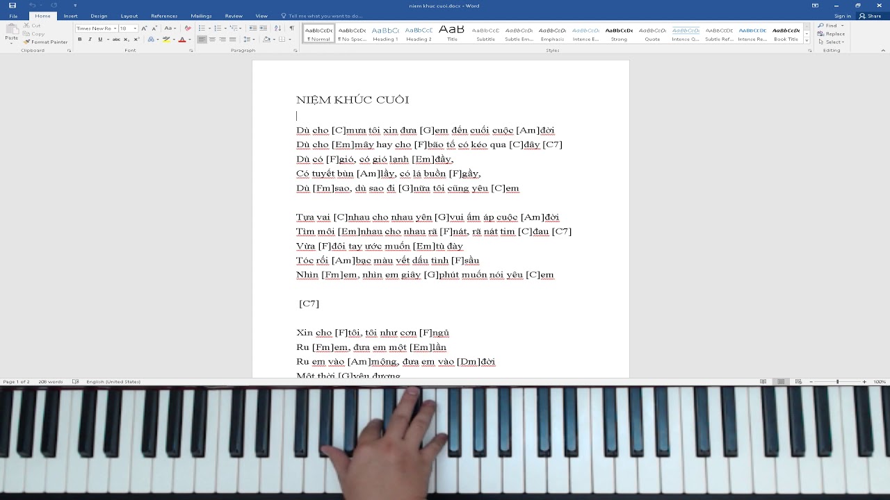 Học Đàn Online - Hướng Dẫn Đệm Hát Piano Niệm Khúc Cuối (Chi Tiết) - Nhật Organ
