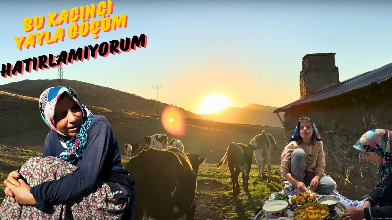 YAYLA DAN GÖÇ VAKTİ GELDİ/ YAYLADAN KÖYE UZANAN ÜÇ SAATLİK GÖÇ YOLU