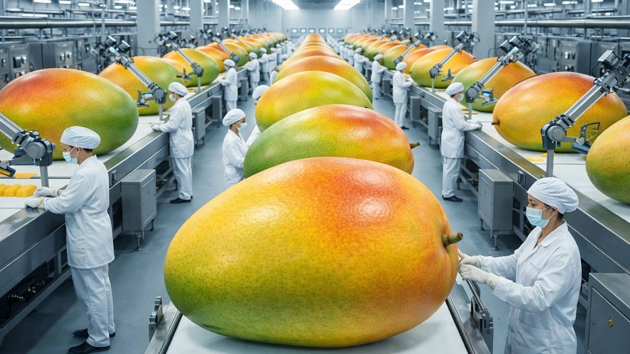 CÓMO se HACE MANGO DESHIDRATADO: De MANGO FRESCO a SNACK en FÁBRICAS (PROCESO) | En Masa