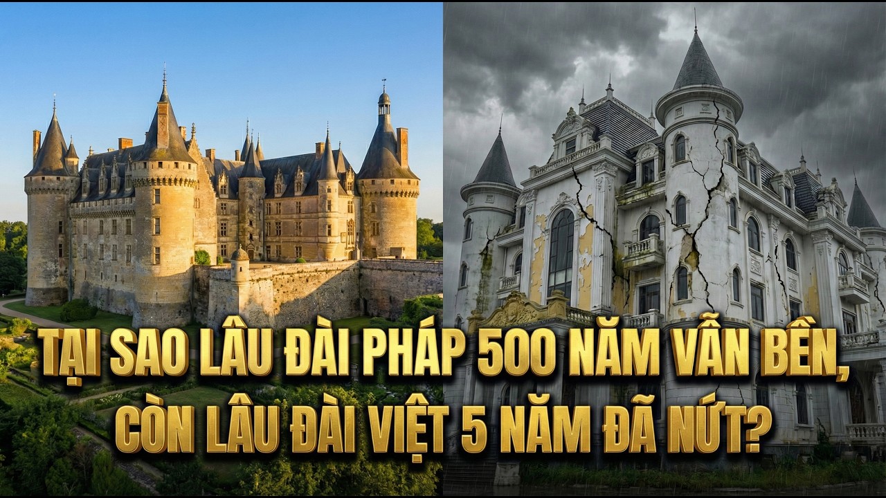 TẠI SAO LÂU ĐÀI PHÁP 500 NĂM VẪN BỀN, CÒN LÂU ĐÀI VIỆT 5 NĂM ĐÃ NỨT?
