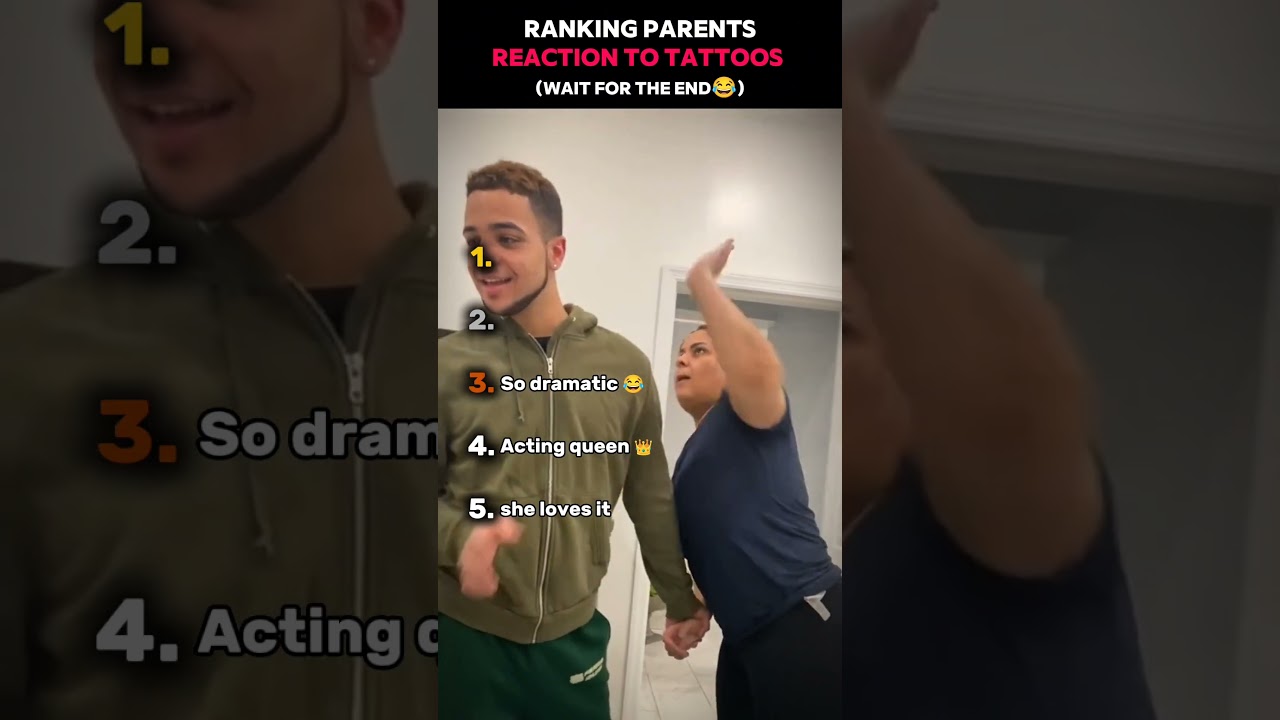 Ranking The Best Parents Reaction to Tattoos #shorts #funnyshorts