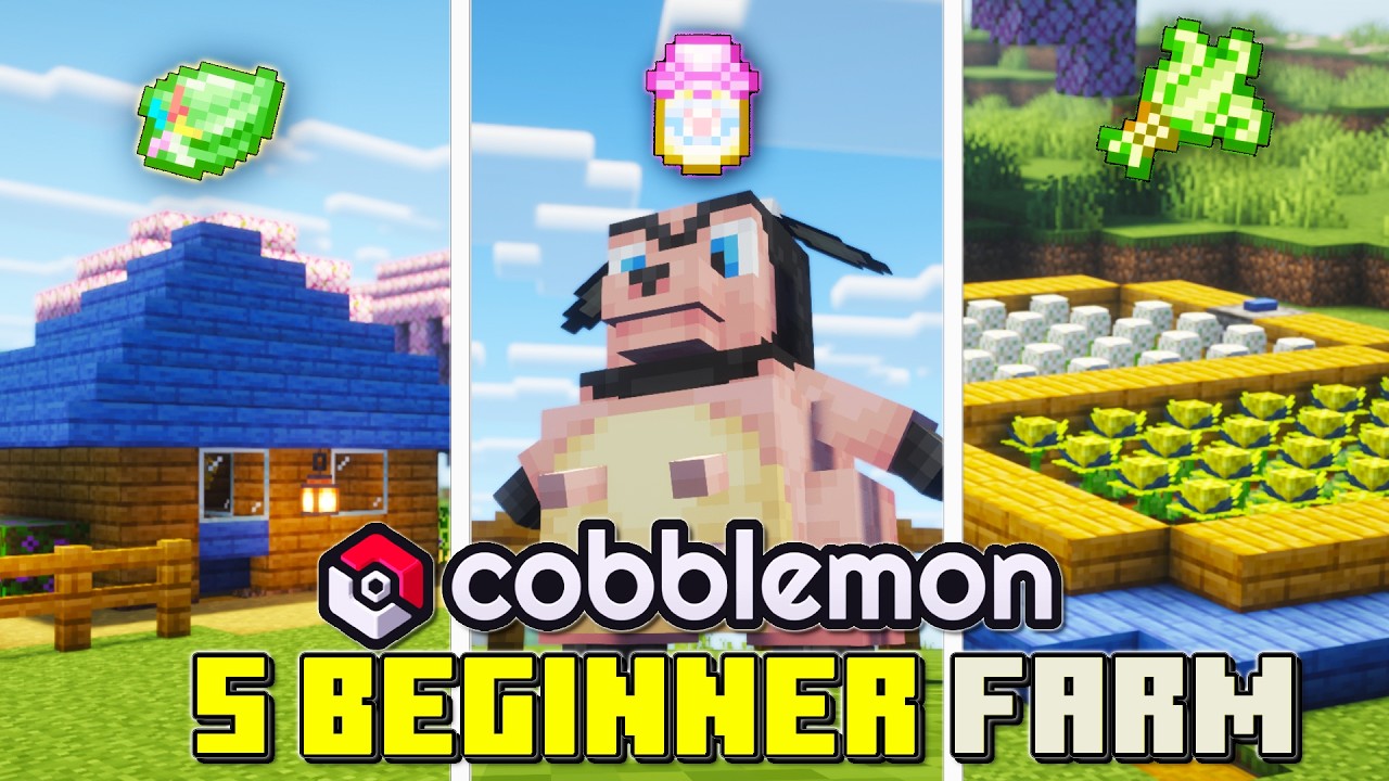 5 ферм для начинающих, которые вам ОБЯЗАТЕЛЬНО нужны в Cobblemon 1.7!