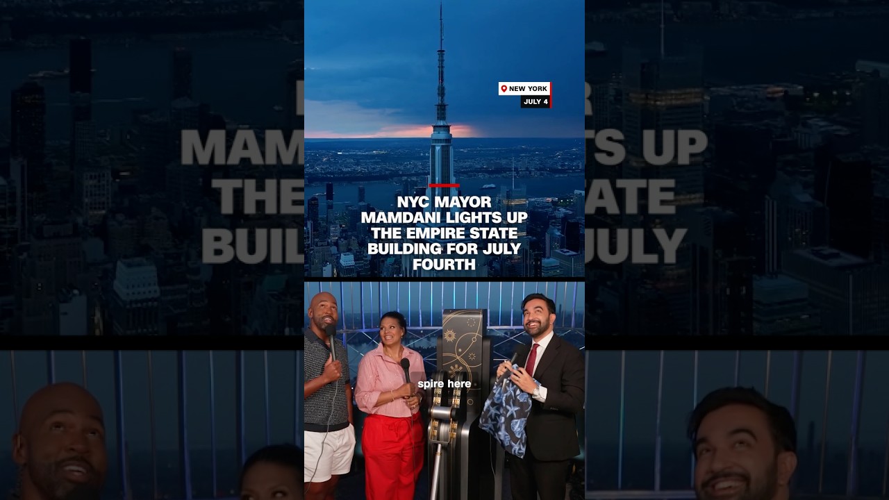 NYC Mayor Mamdani lights up the Empire State Building for July Fourth