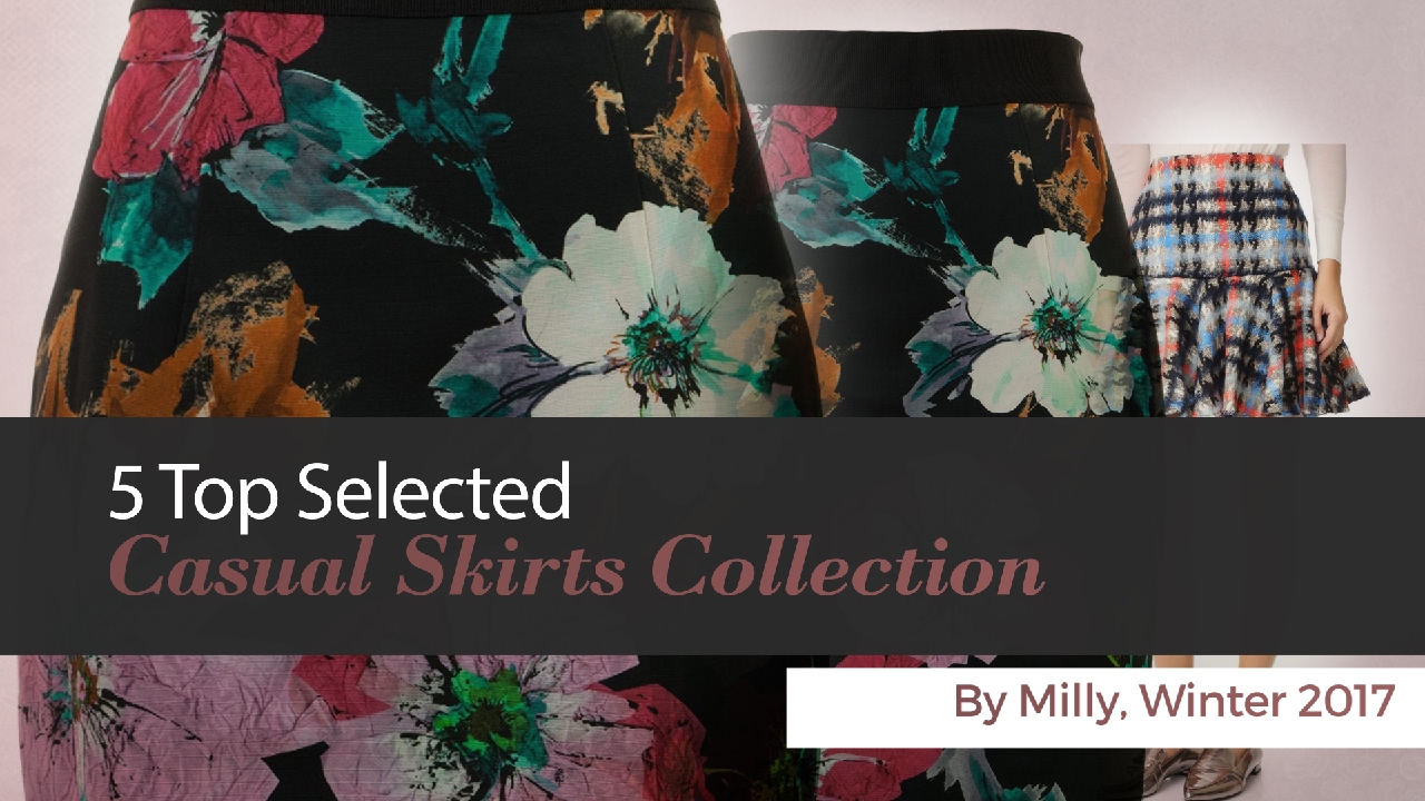 5 Top Selected Casual Skirts Collection By Milly, Winter 2017