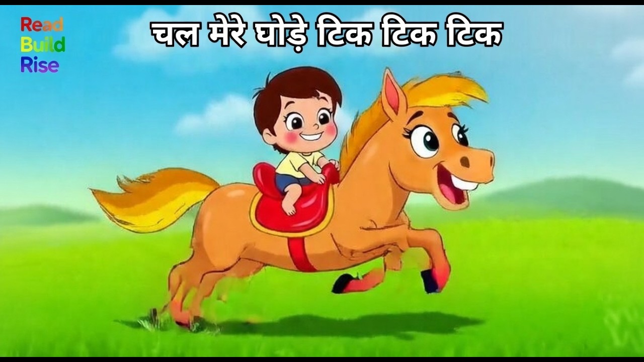 Chal Mere Ghode 🐴 | Tik Tik Tik Nursery Rhyme | Fun Horse Song for Kids | RBR Kids