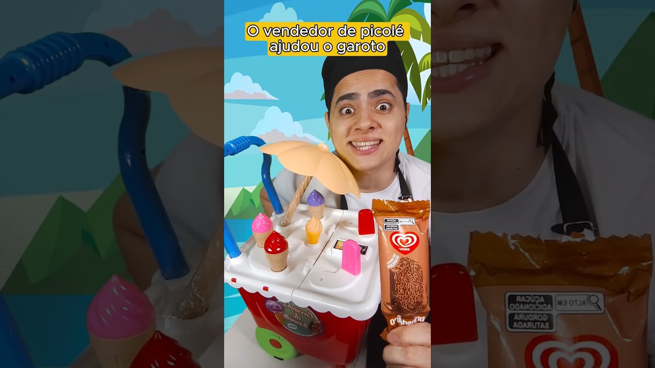 O vendedor de picol&eacute; ajudou o garoto #humor #asmrroleplay #satisfying