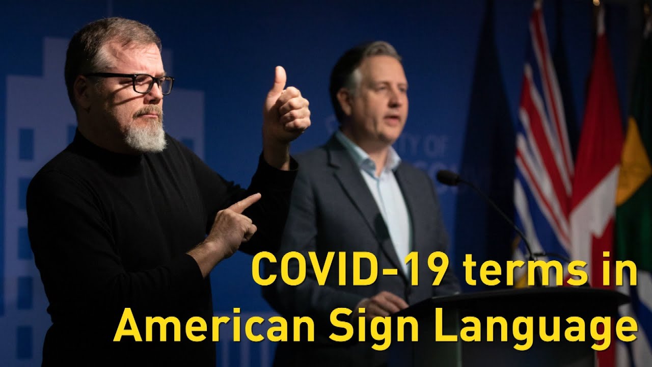 COVID-19 terms in American Sign Language