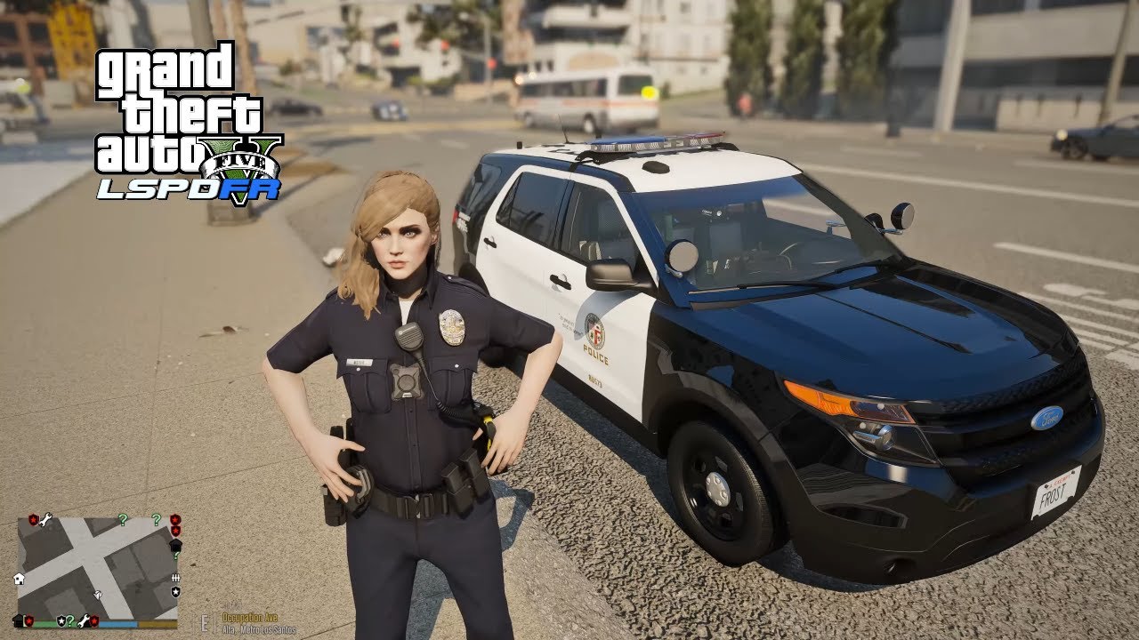 Gta 5 LSPDFR Let's Play As a LAPD Female Officer - City Patrol Ford Explorer