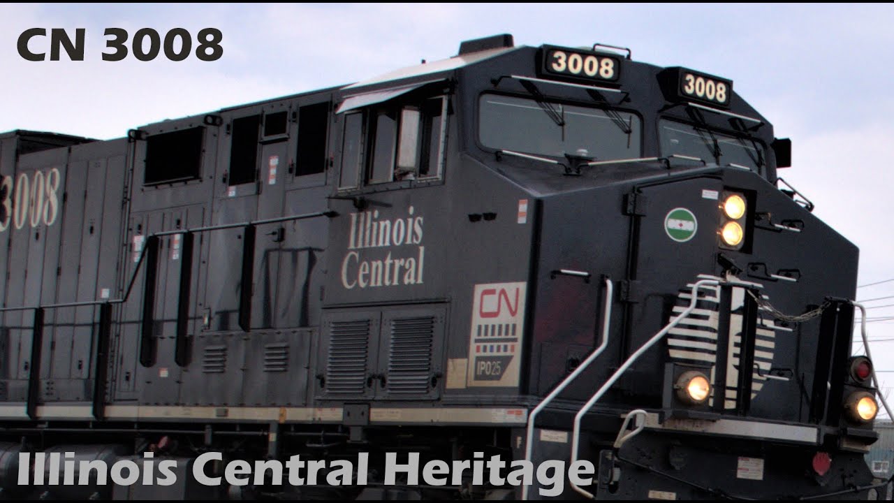 CN 3008 Heritage Illinois Central (IC) Leader x2