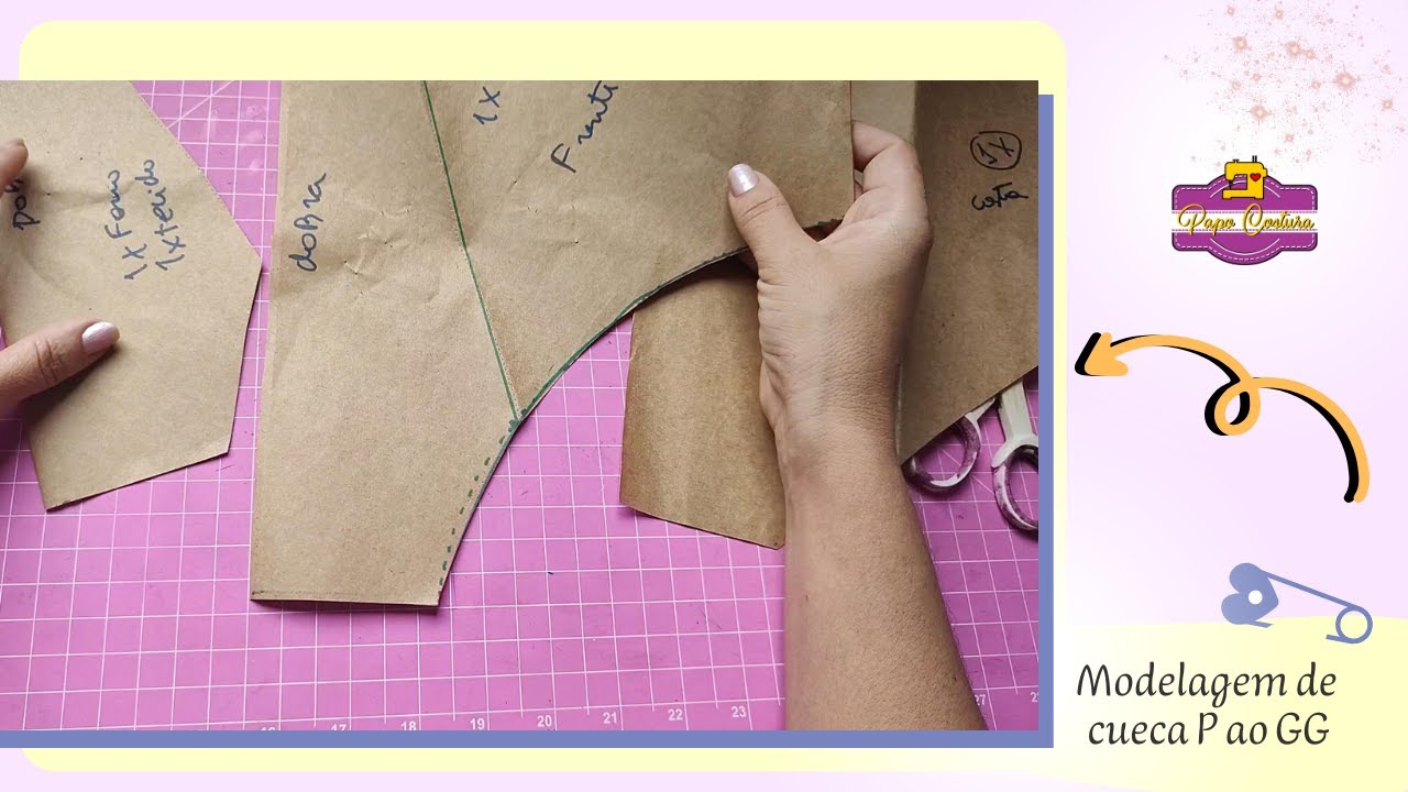 MODELAGEM GRATUITA | Como fazer o molde de uma cueca slip