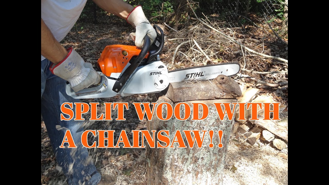 How to split wood with a CHAINSAW