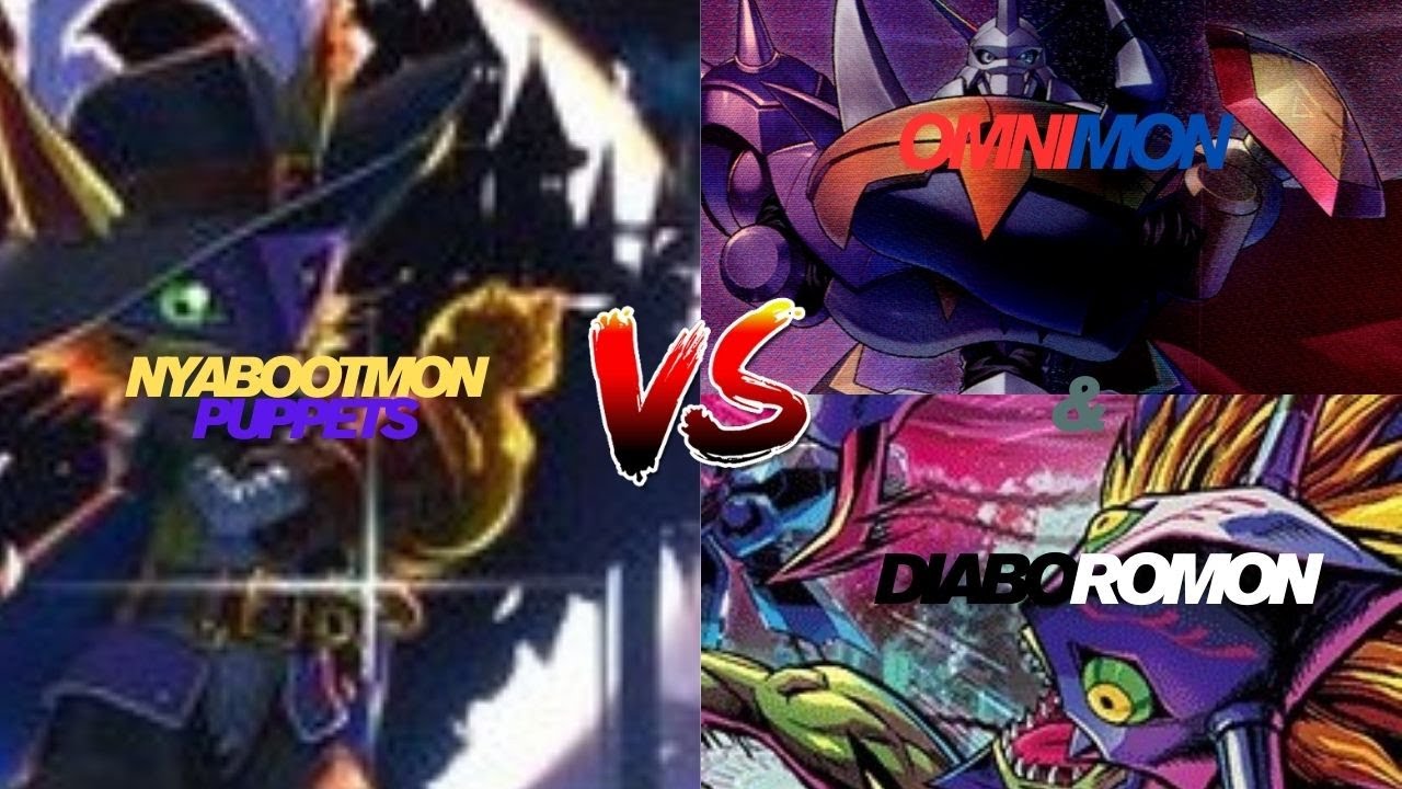 Digimon TCG BT22 Gameplay | Nyabootmon Puppets vs Omnimon and Diaboromon