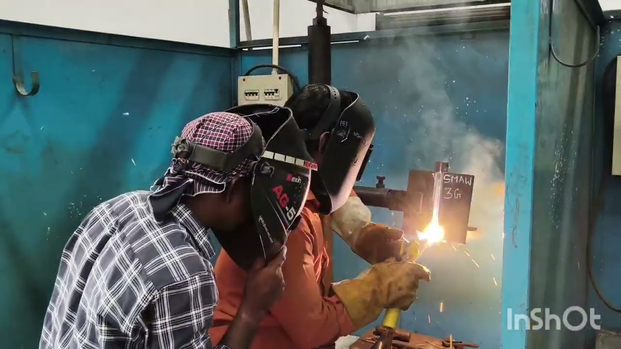 Welding training video position 3G vertical open root welding call me 8122282480