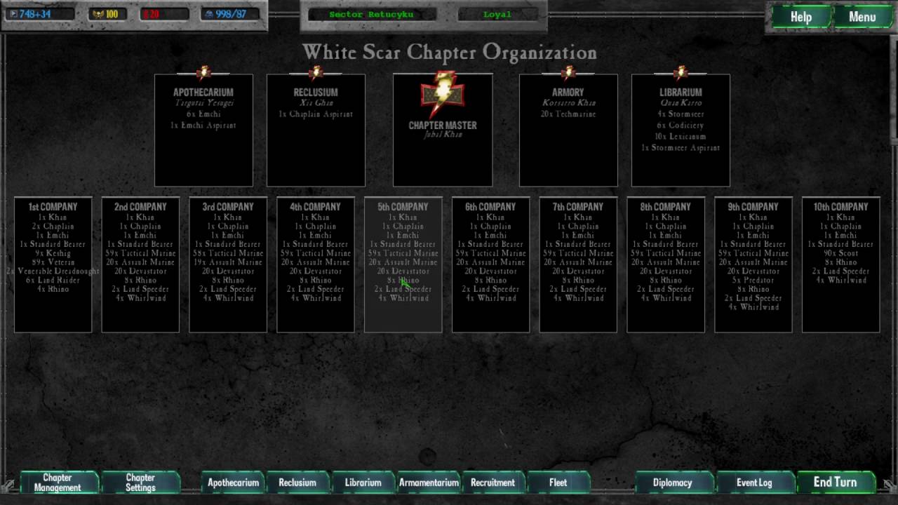 Chapter Master Alpha (White Scars Game-play #2)