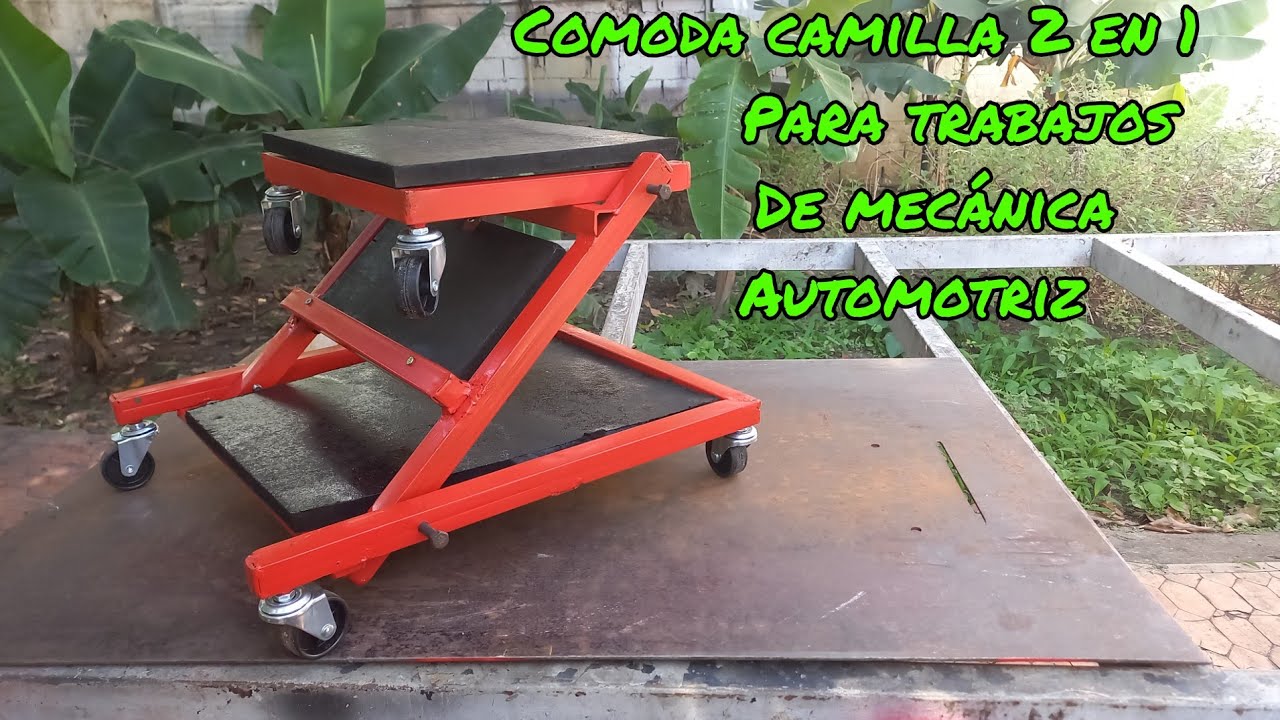 Como fabricar una camilla 2 en 1 para reparar vehículos.