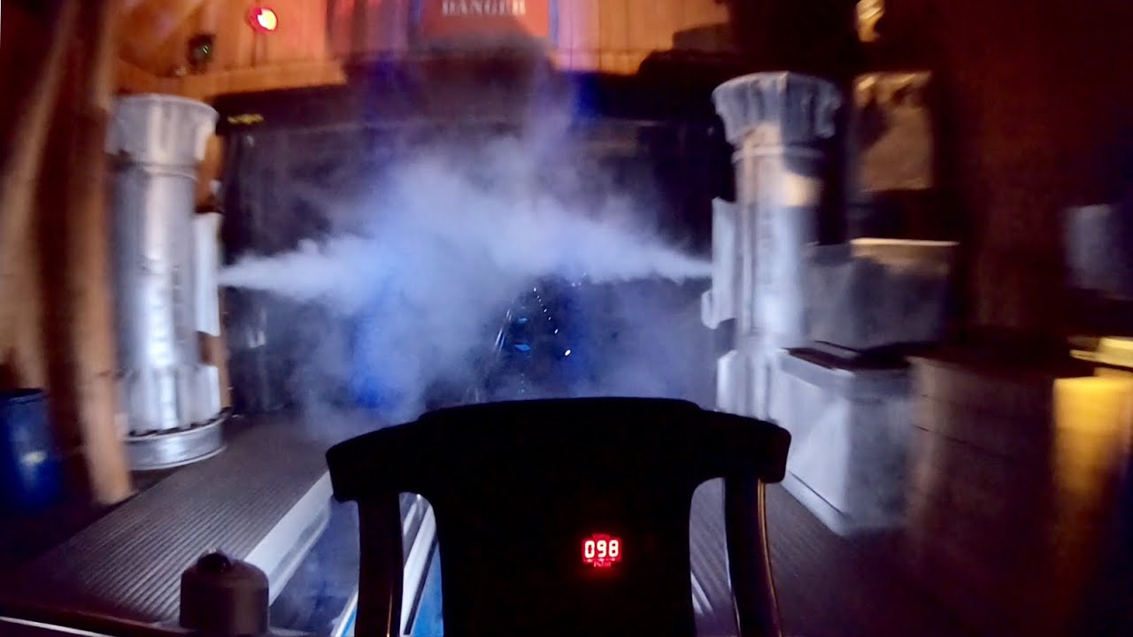 Blue Fire (Europa-Park) at night (with lights on) | OnRide