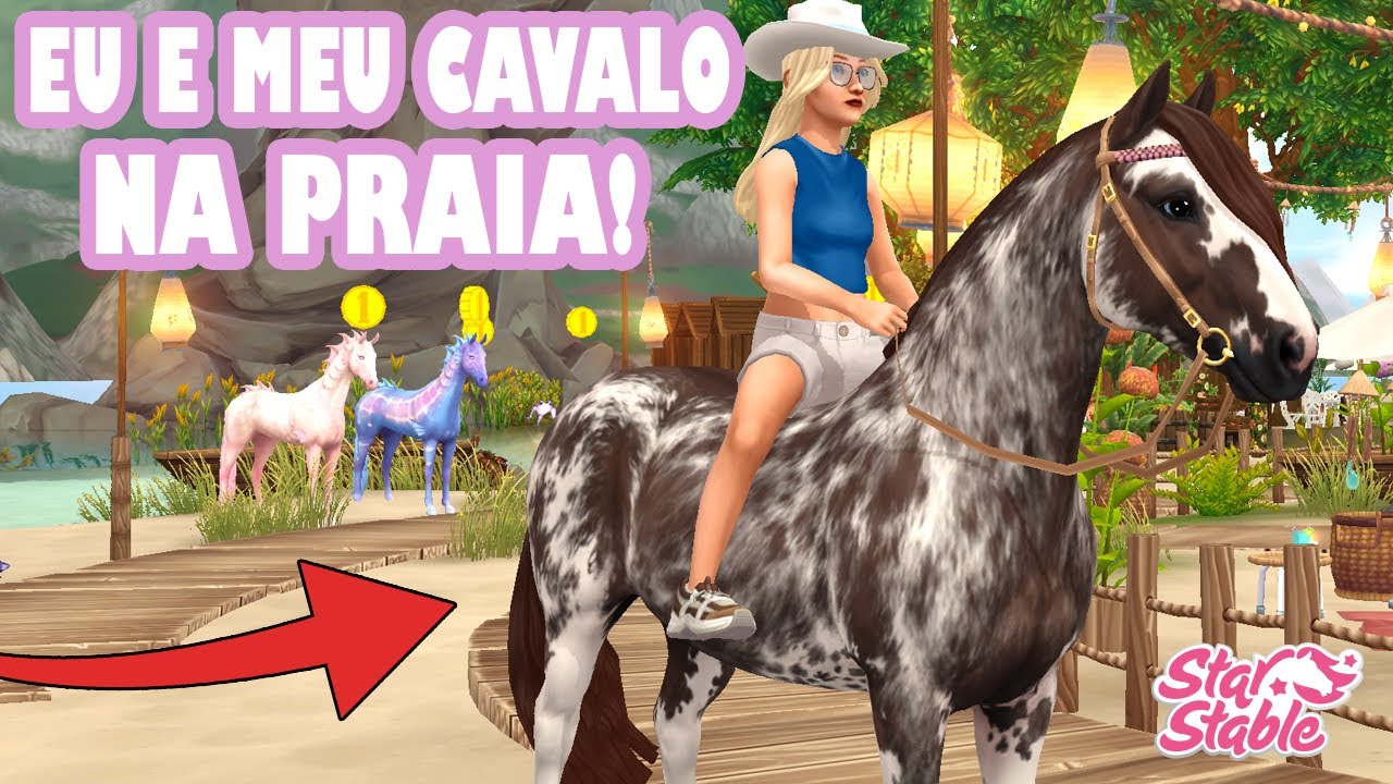 FUI A FESTA NA PRAIA COM MEU CAVALO CRIOULO!  starstable