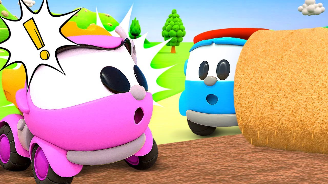 Vamos colher feno na fazendinha da Leia, o caminhão! Desenhos animados. Desenho animado infantil