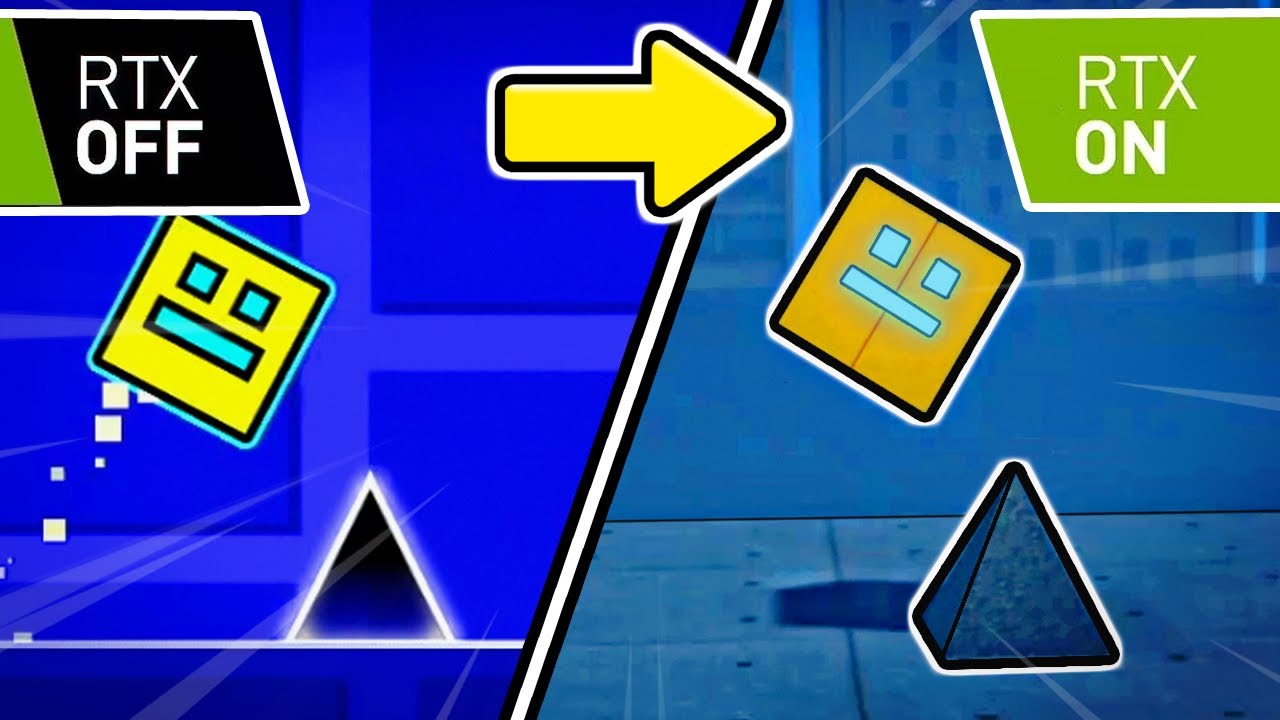 Hice GEOMETRY DASH pero RTX (y destruir&aacute; tu pc...)
