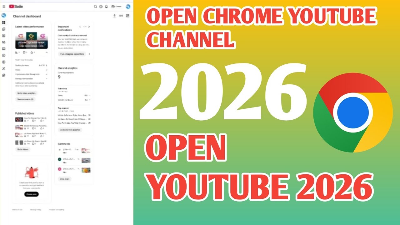 Youtube Channel Not Open in Chrome Browser | Chrome me youtube Studio Open Kaise kare